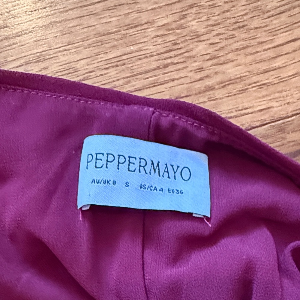 Peppermayo Burgundy Beaded Halter Maxi Dress - Picture 4 of 5